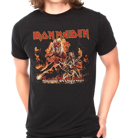 Iron Maiden Hallowed Be Thy Name rock Original 2013 Official T-Shirt 2XL NWT - Picture 1 of 3